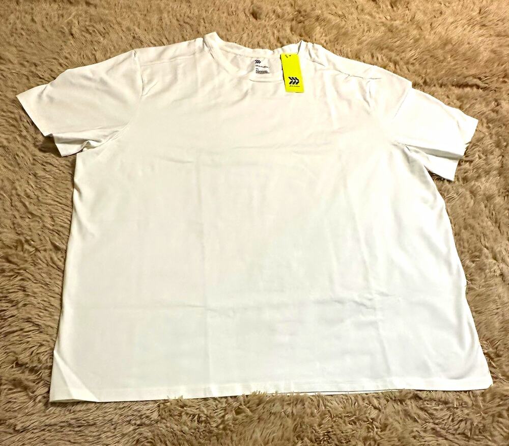 All in Motion Men’s Moisture Wicking UPF 50+ Crew Neck T-Shirt 2XL White